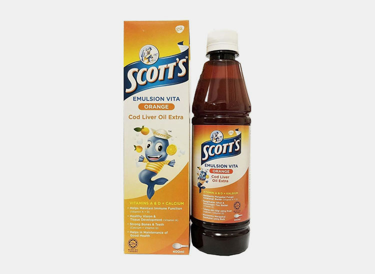Cod liver oil emulsion