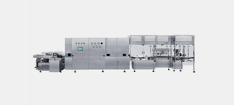 Liquid vial filling line