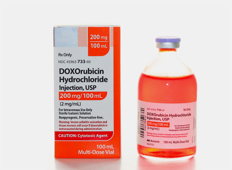 Red sterile solution
