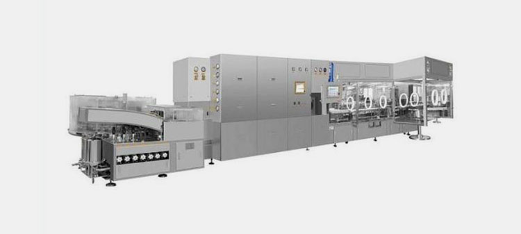 Vial filling line for lyophilized powders