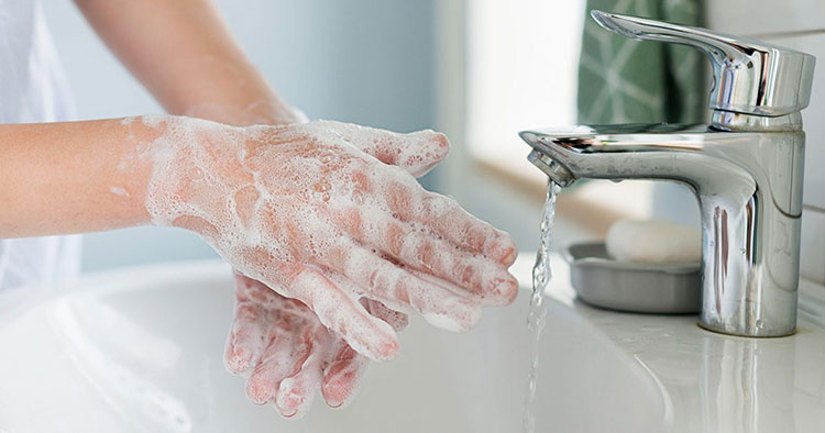Washing hands