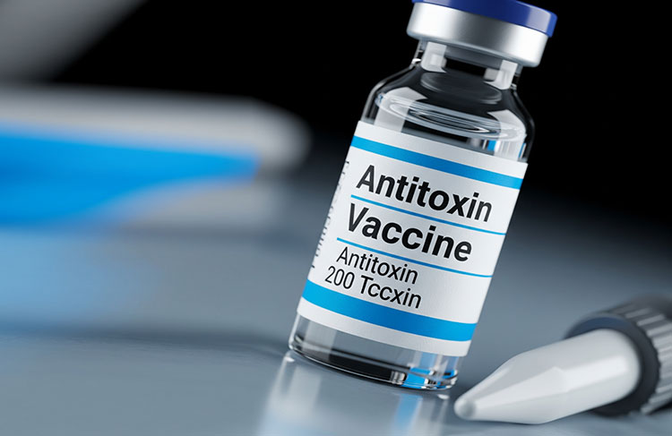Antitoxin vaccine vial