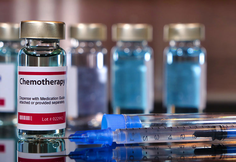 Chemotherapy drug glass vials