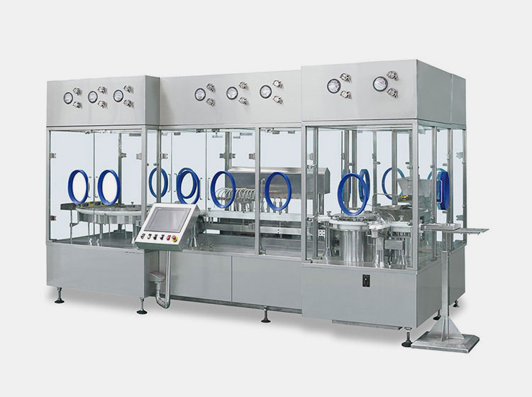 Ampoule filling and sealing machine