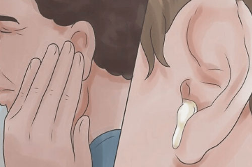 Ear discharge or worsening of symptoms