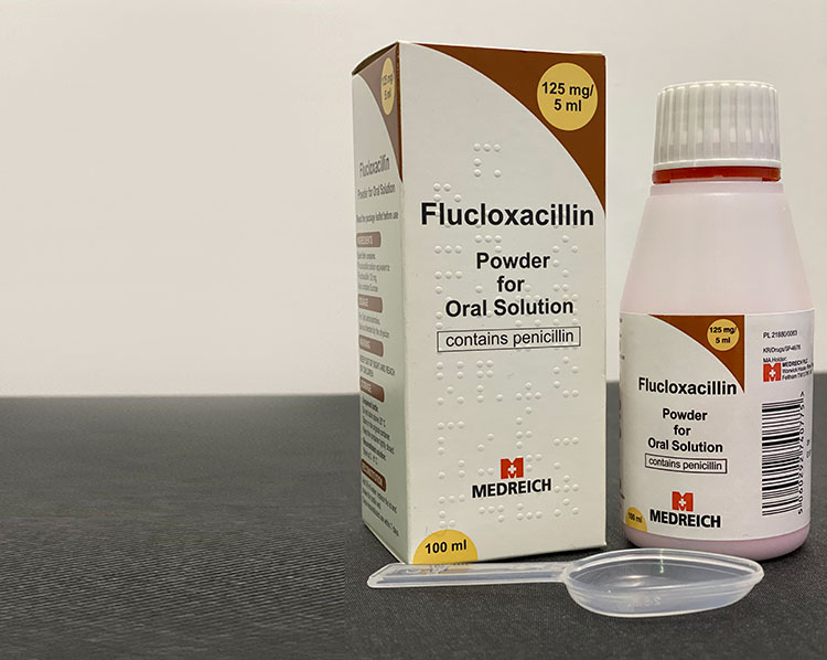 Liquid penicillin in reconstituted form