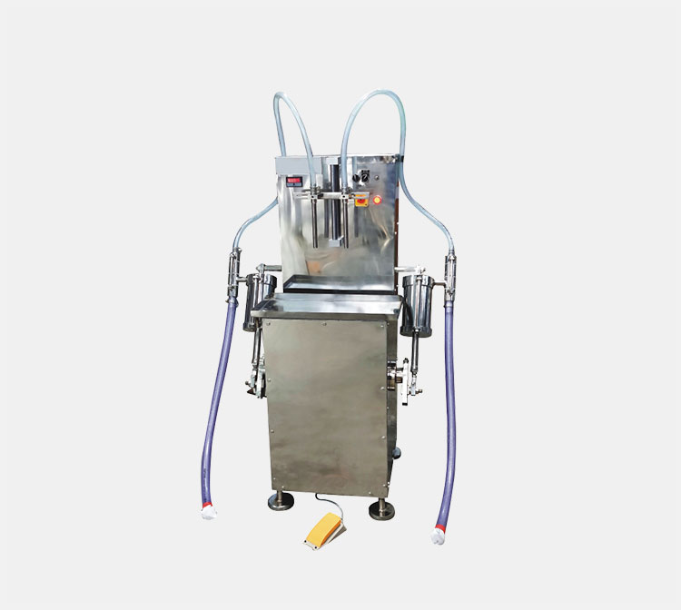 Semi-automated syrup filling machine