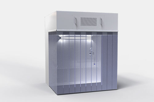 Weighing booths with HEPA filters